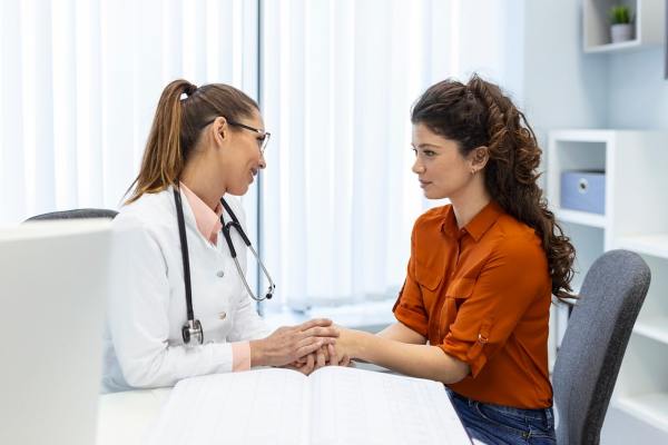health professional caring for a patient